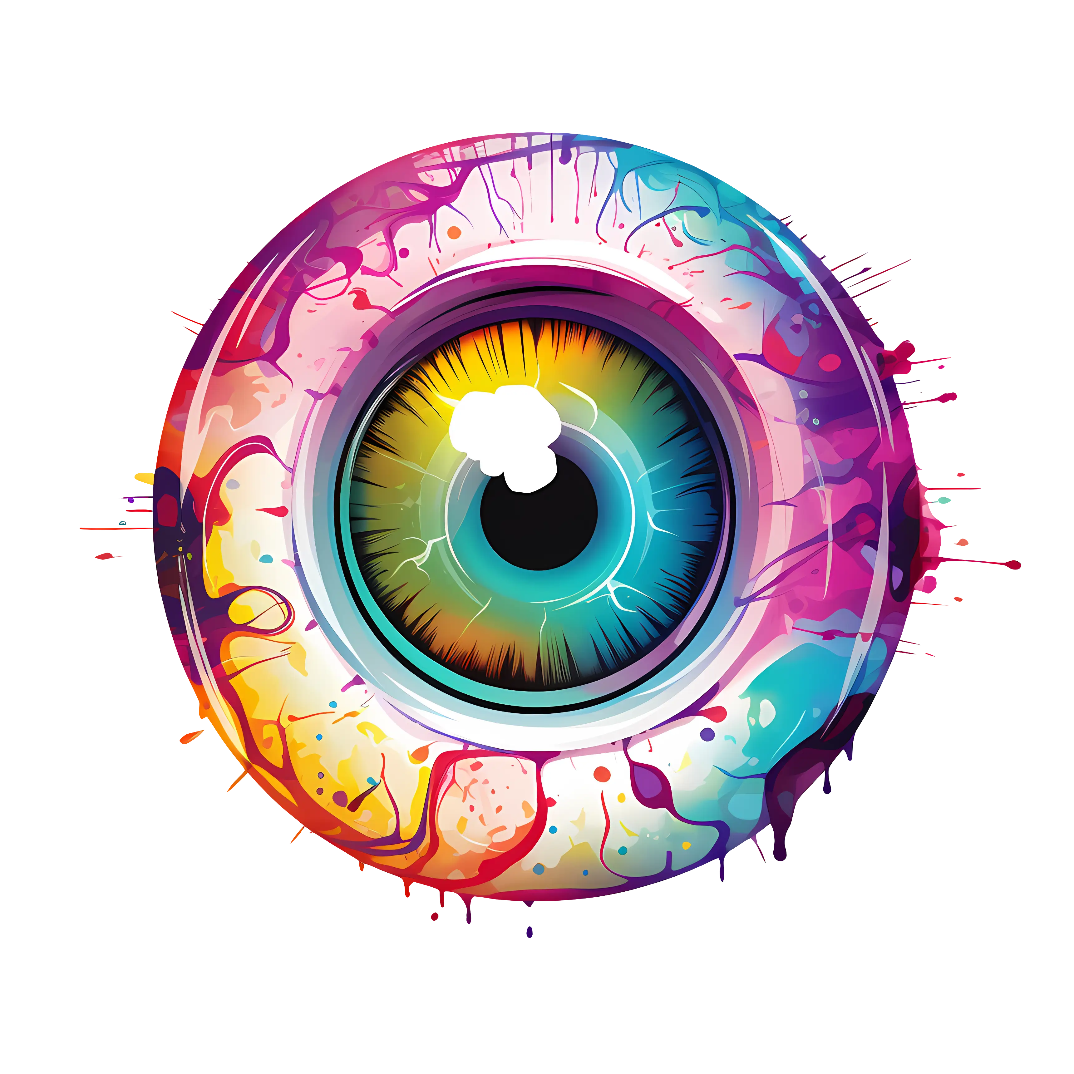 Psychedelic Colorful Eye Artwork Design