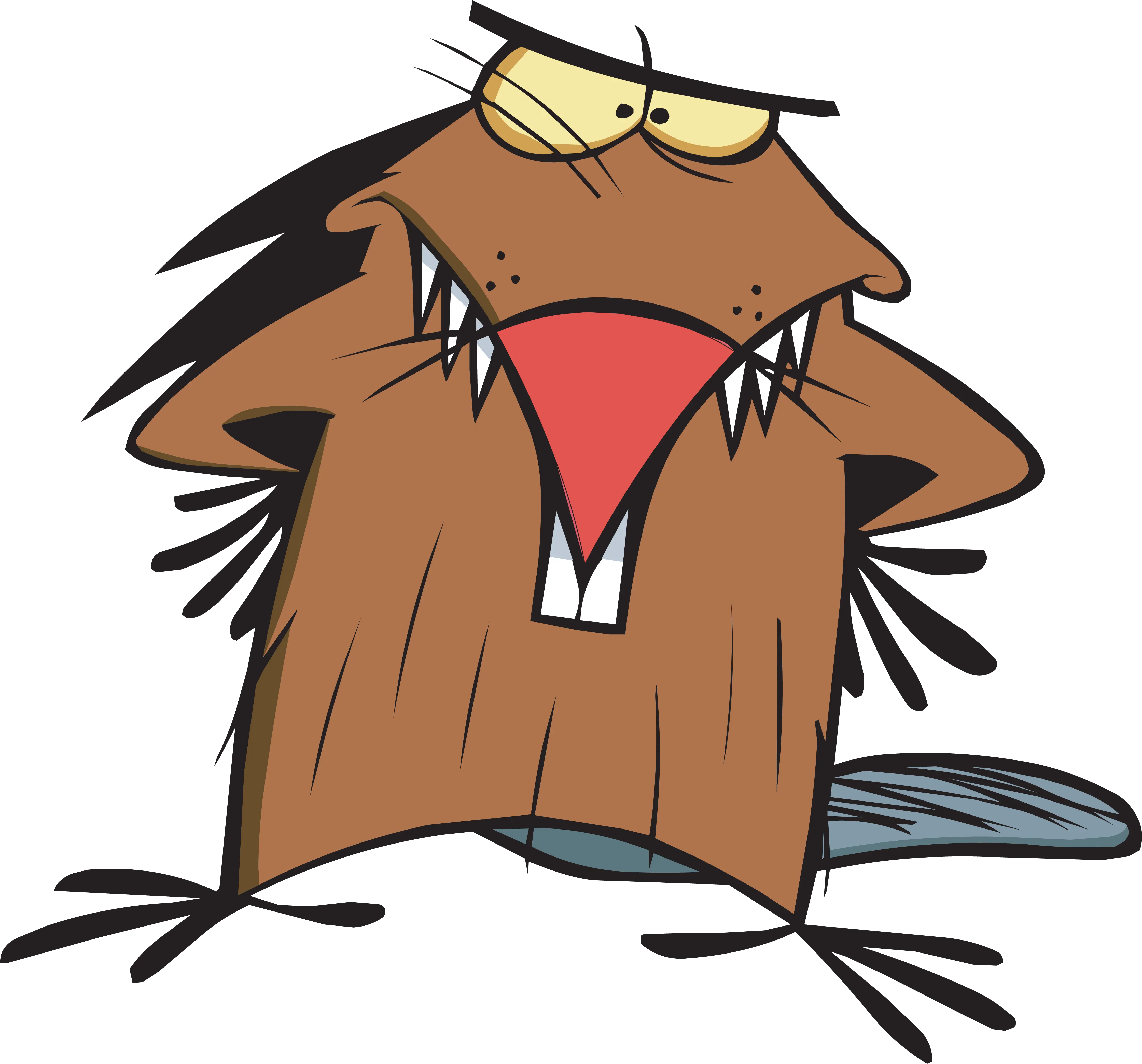 Angry Cartoon Beaver