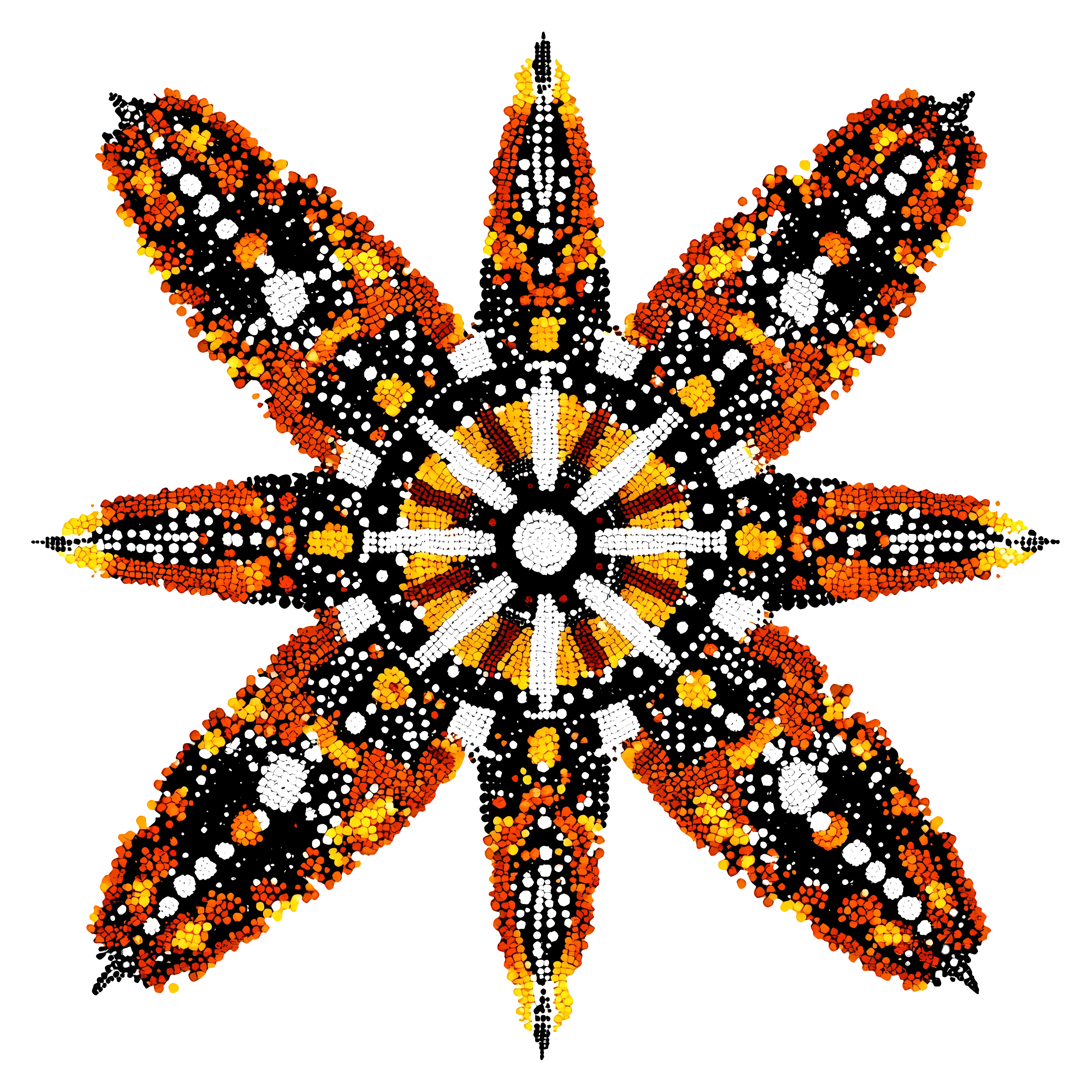 Colorful Beaded Star Pattern