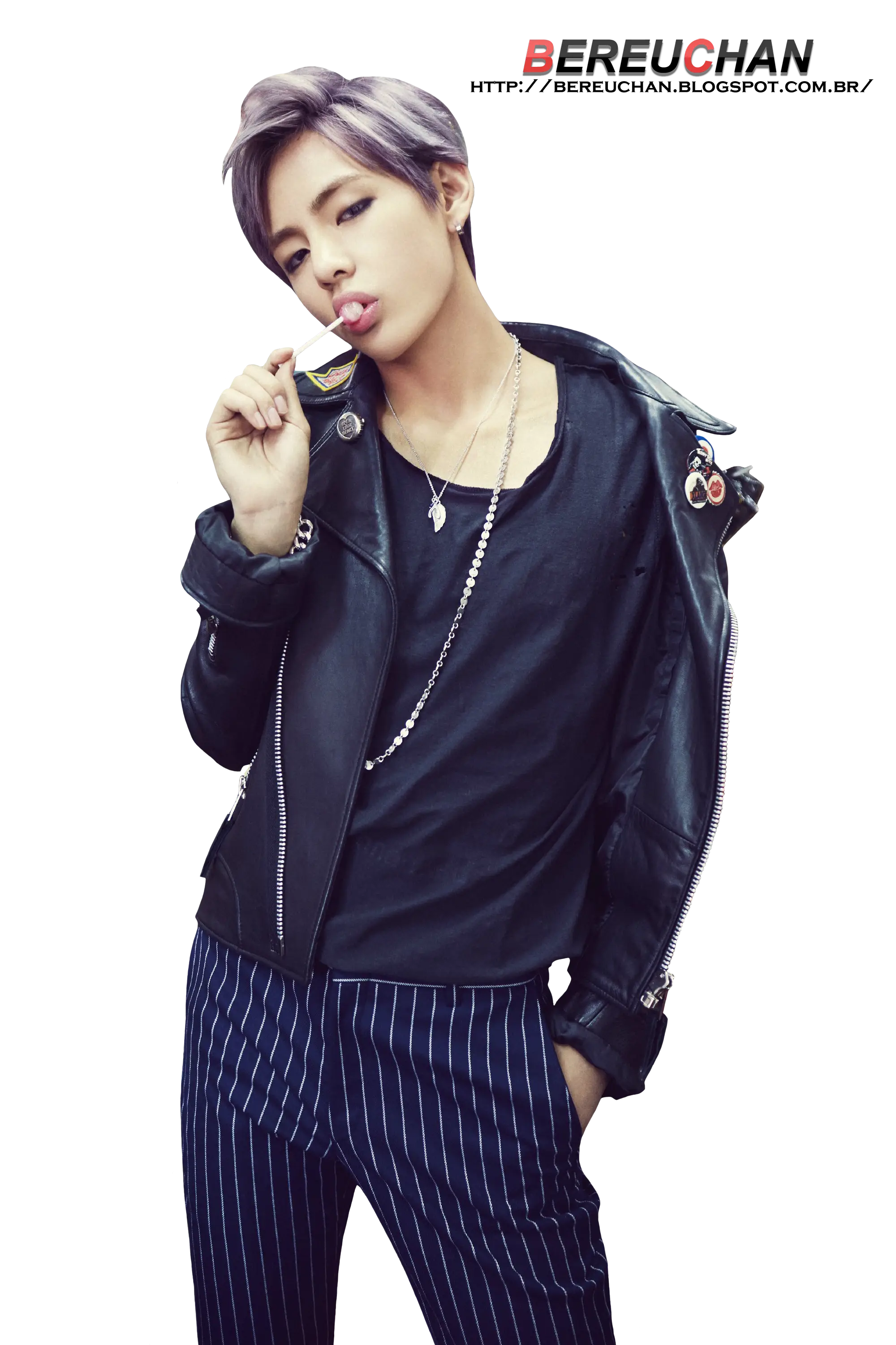 Cool Person in Leather Jacket