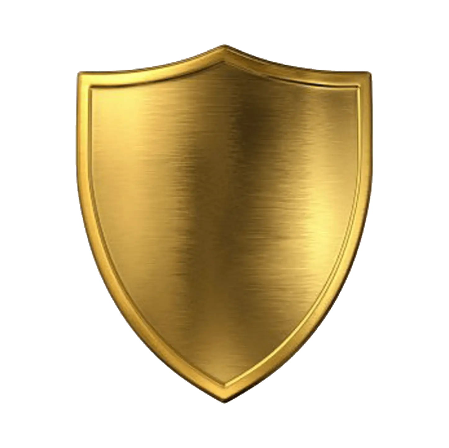 Shiny Gold Shield Emblem