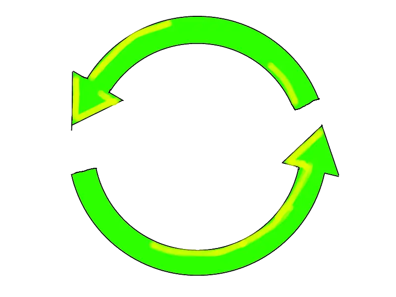 Green Refresh Icon Representing Recycling and Renewal