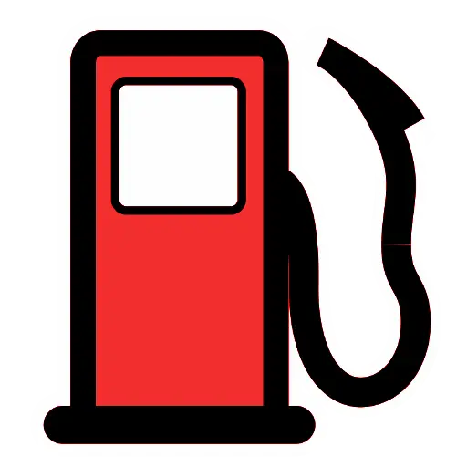 Red Fuel Pump Icon Symbol