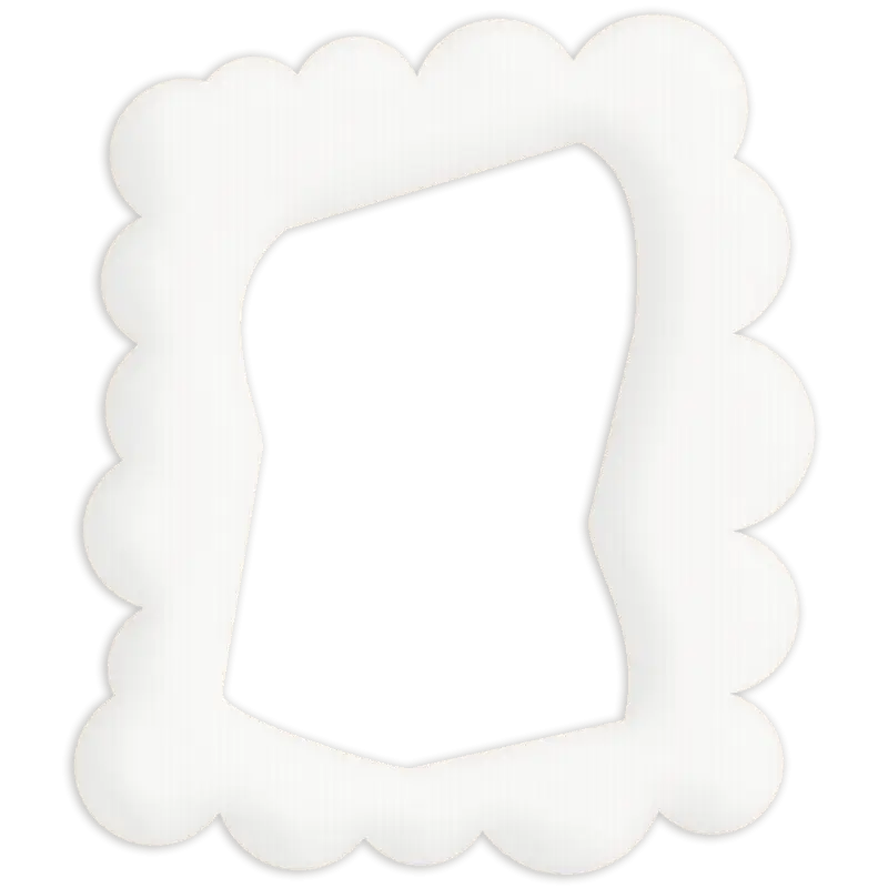 White Scalloped Frame