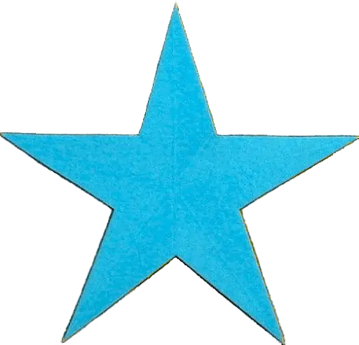 Simple Blue Star Shape Illustration