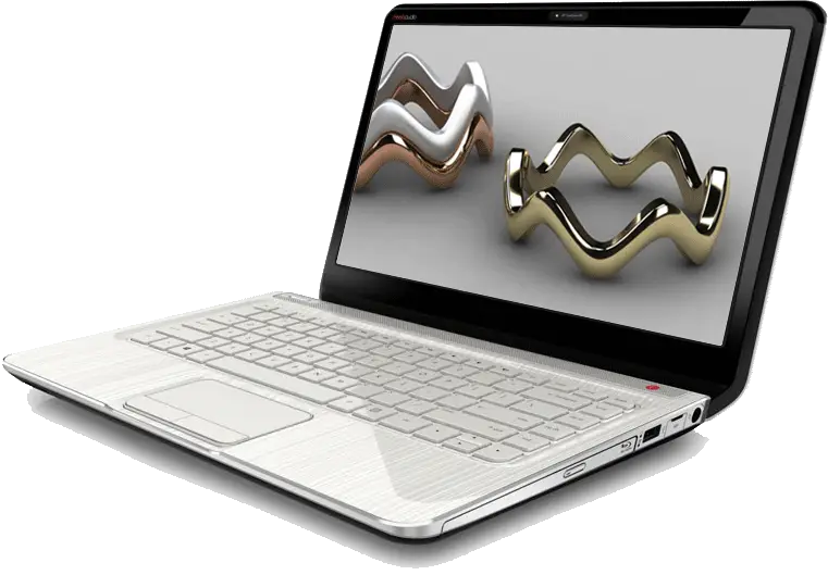 Modern Laptop with 3D Graphics