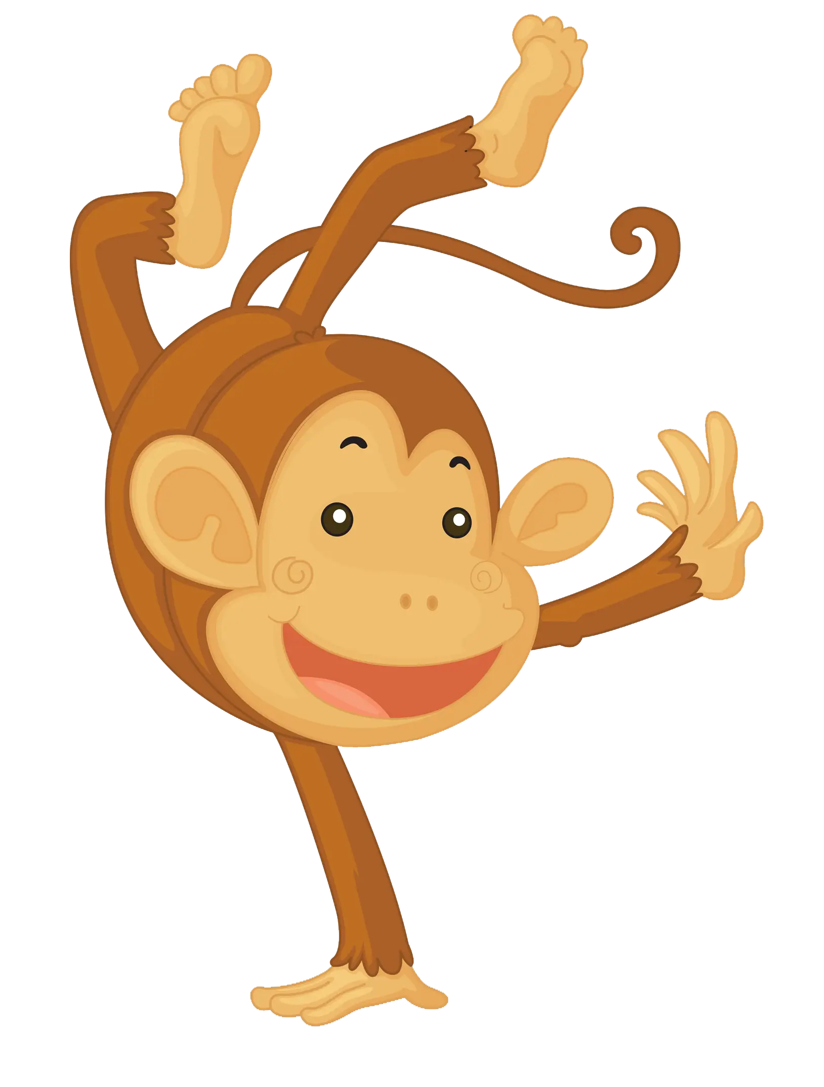 Playful Cartoon Monkey Illustration