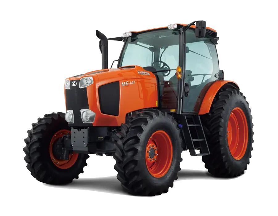 Orange Tractor for Agricultural Work