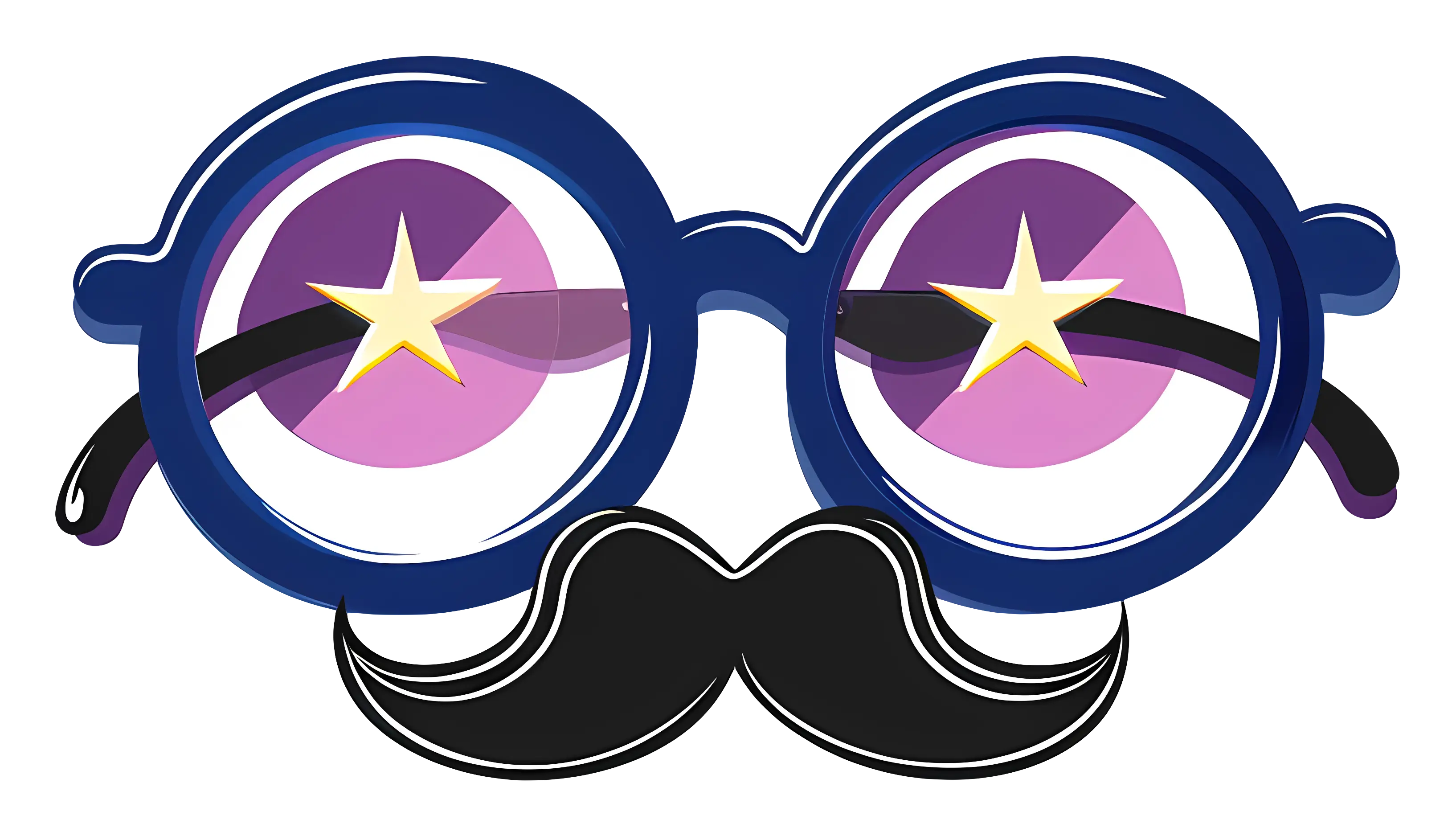 Cartoon Glasses with Mustache for Fun Costumes