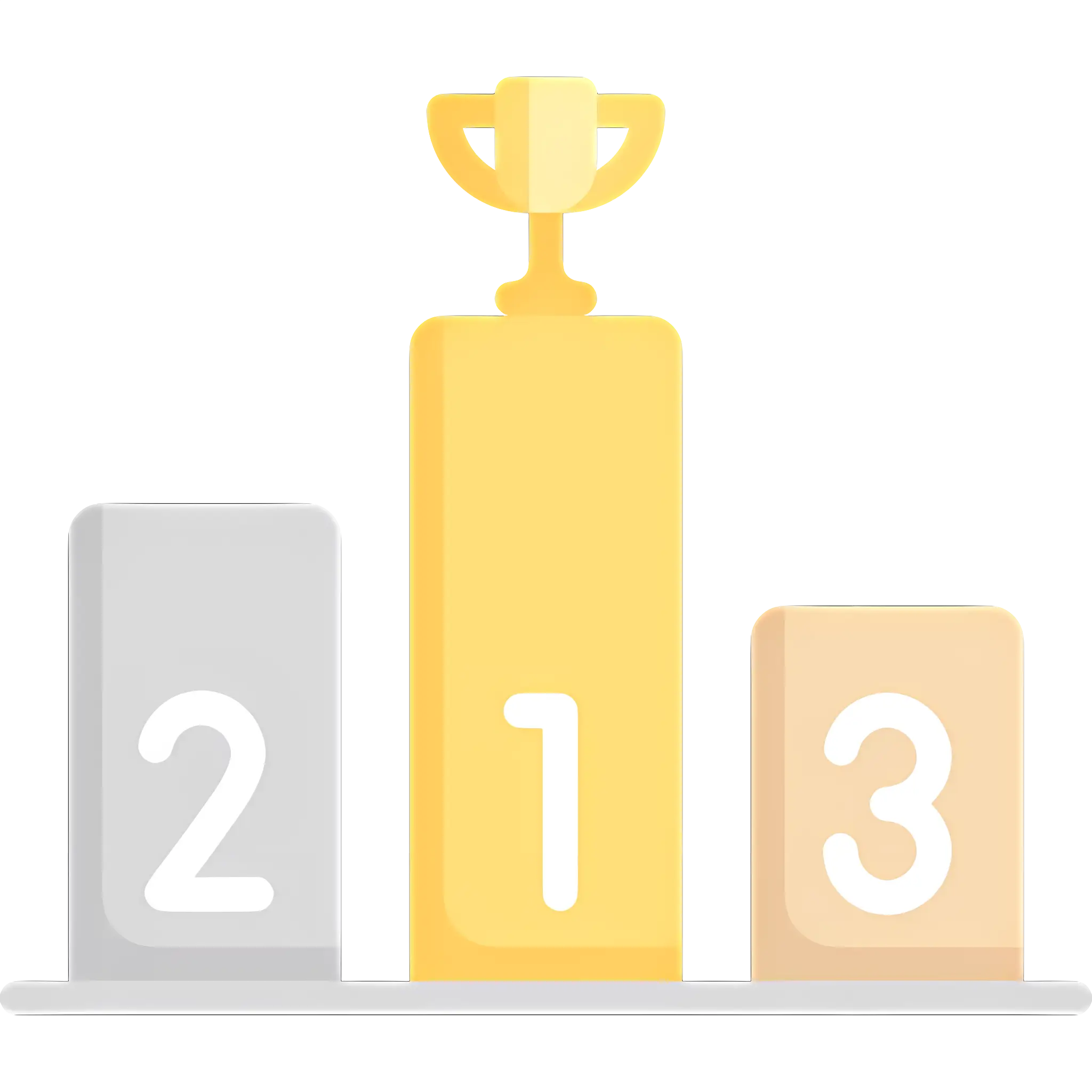 Victory Podium with Trophy