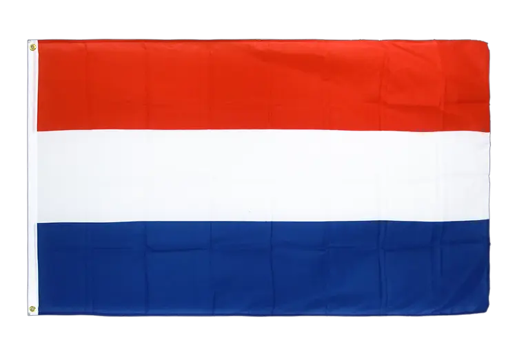 Netherlands Flag with Tricolor Stripes