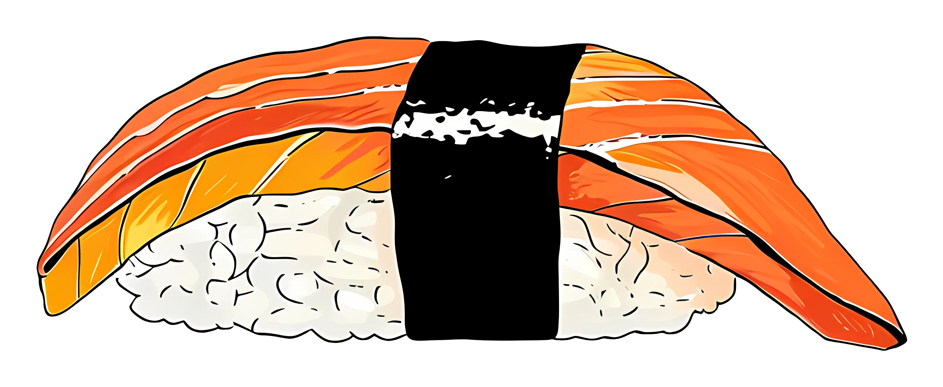 Salmon Sushi with Rice and Nori