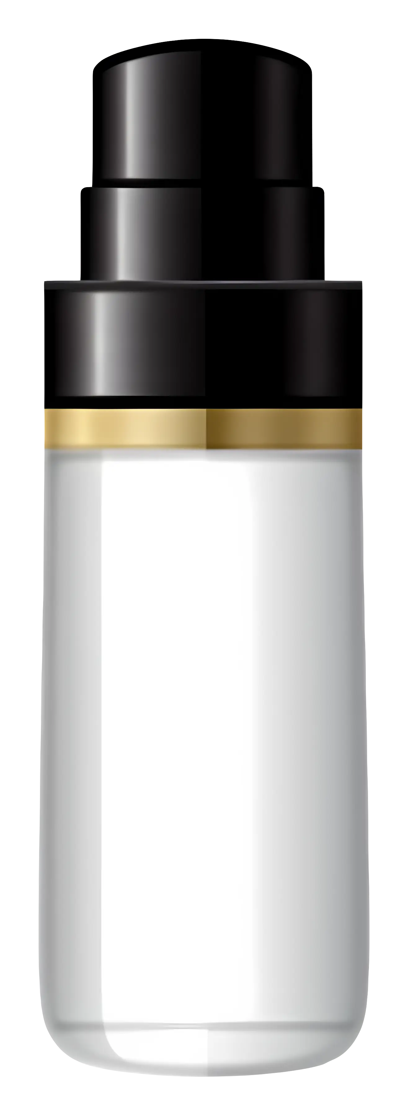 Luxury Cosmetic Bottle with Gold Accent
