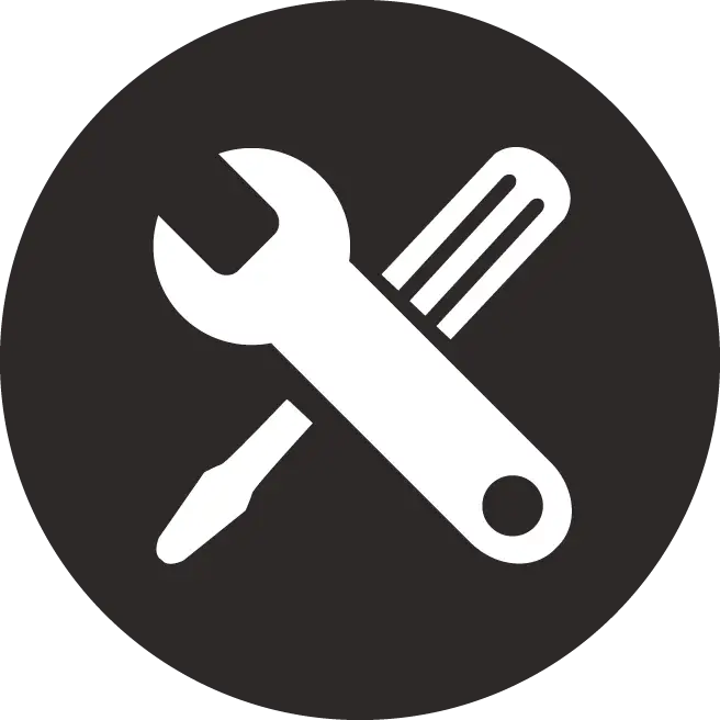Wrench and Screwdriver Logo for Repairs