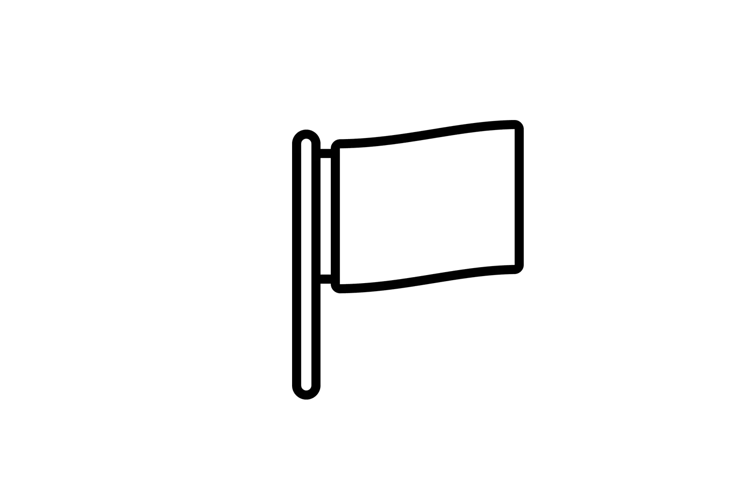 Minimalist Black Flag Icon Design