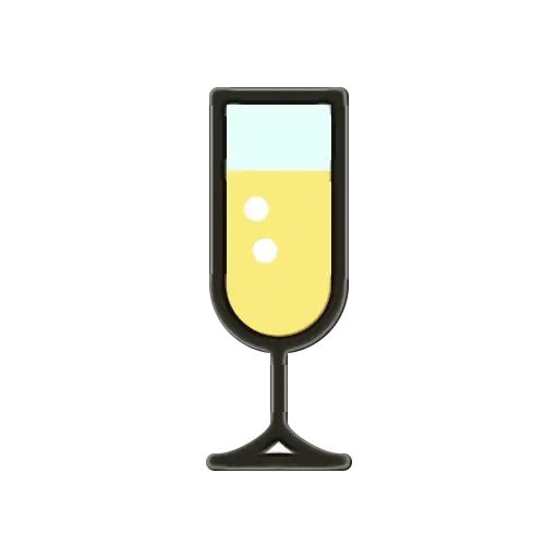 Minimalist Champagne Glass Illustration