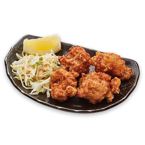 Plate of Fried Chicken with Cabbage