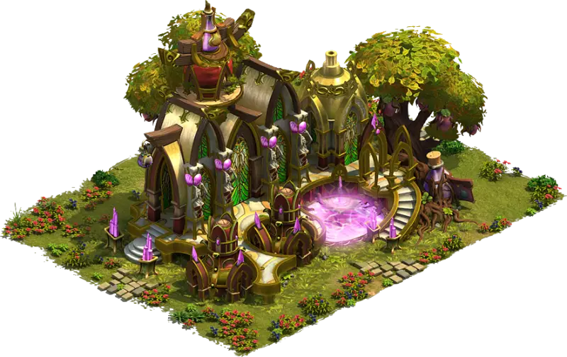 Fantasy Building Artwork with Magical Design