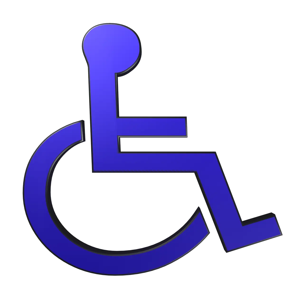 Blue Wheelchair Symbol for Accessibility