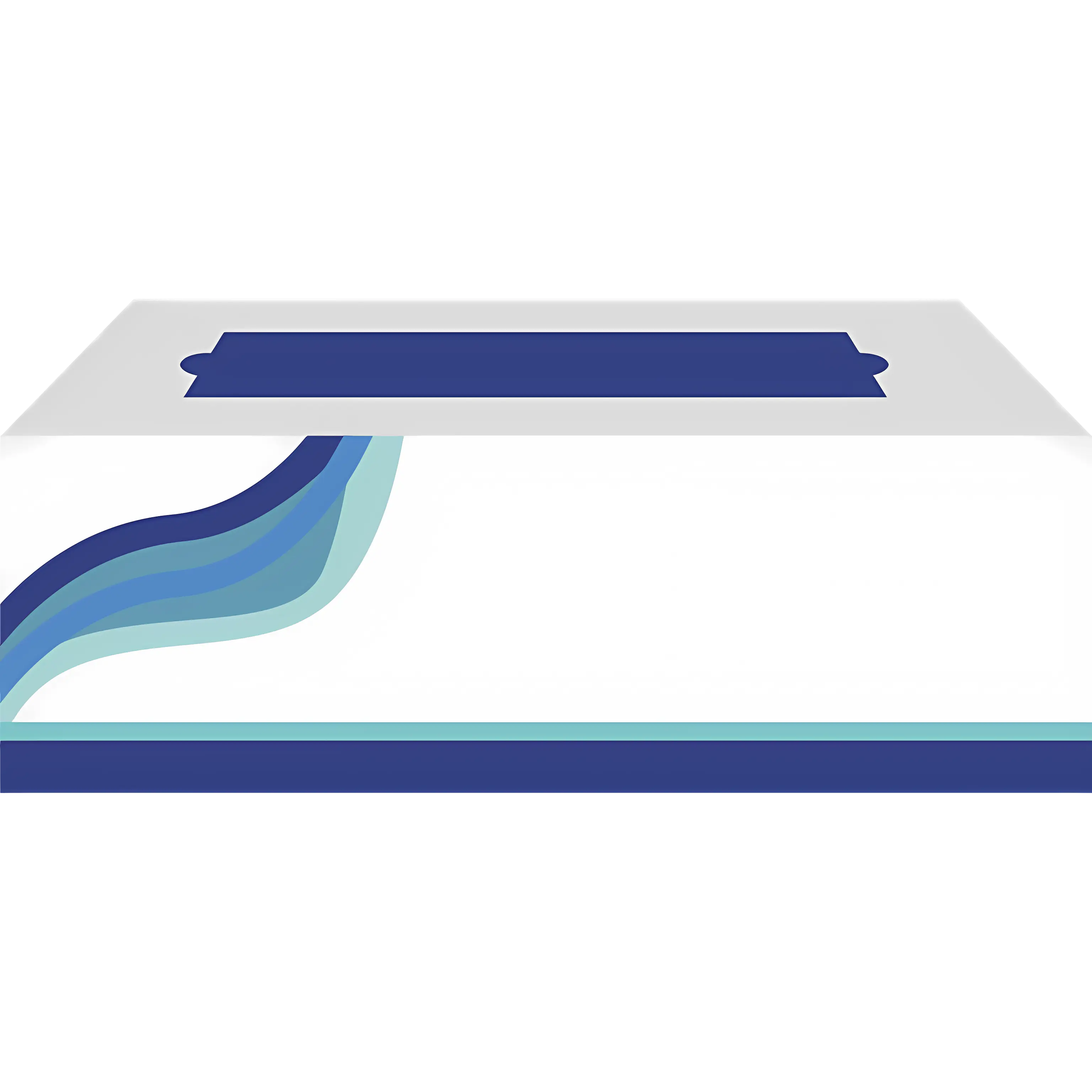 Tissue Box with Blue Design