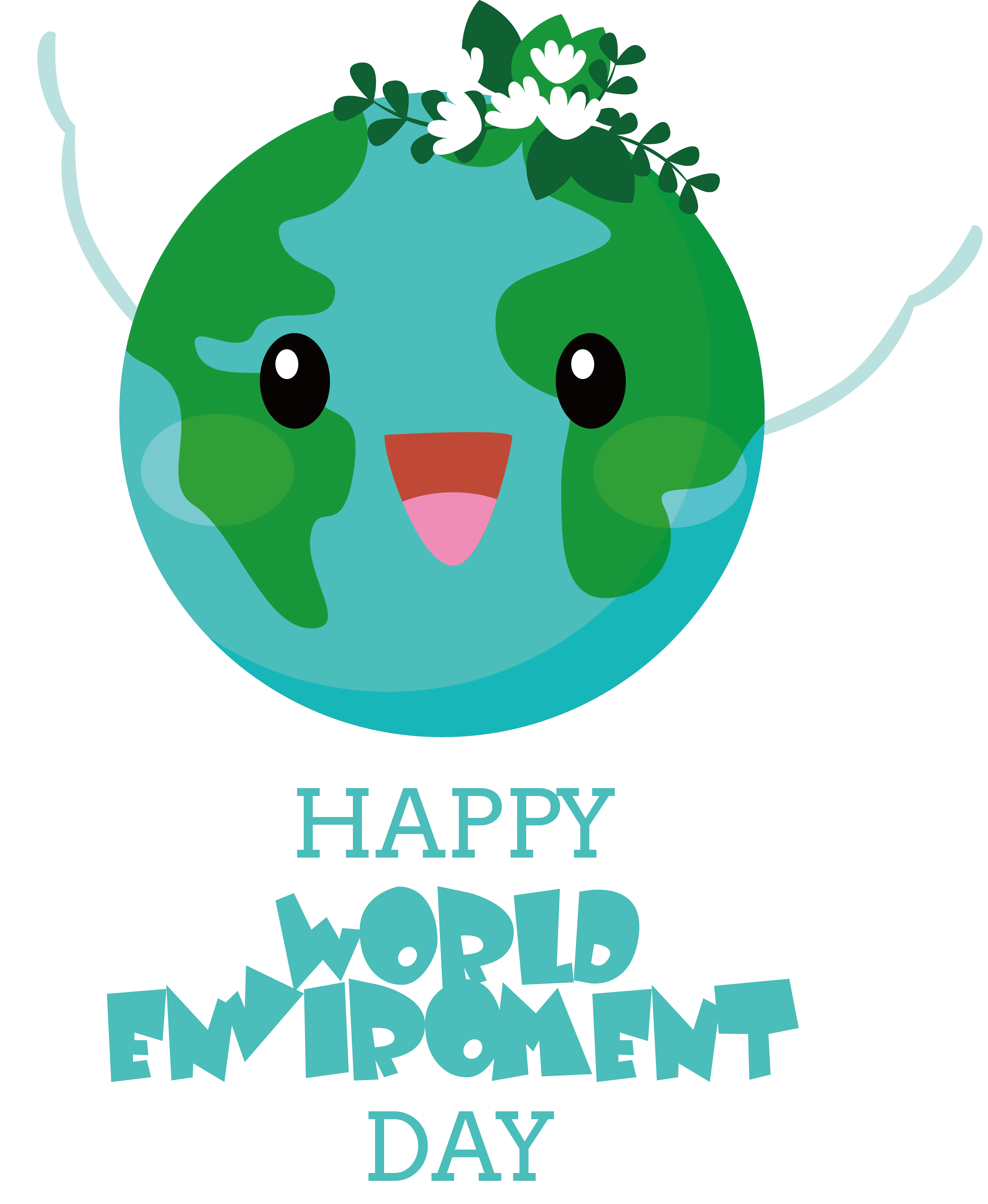 Happy World Environment Day Cartoon Graphic