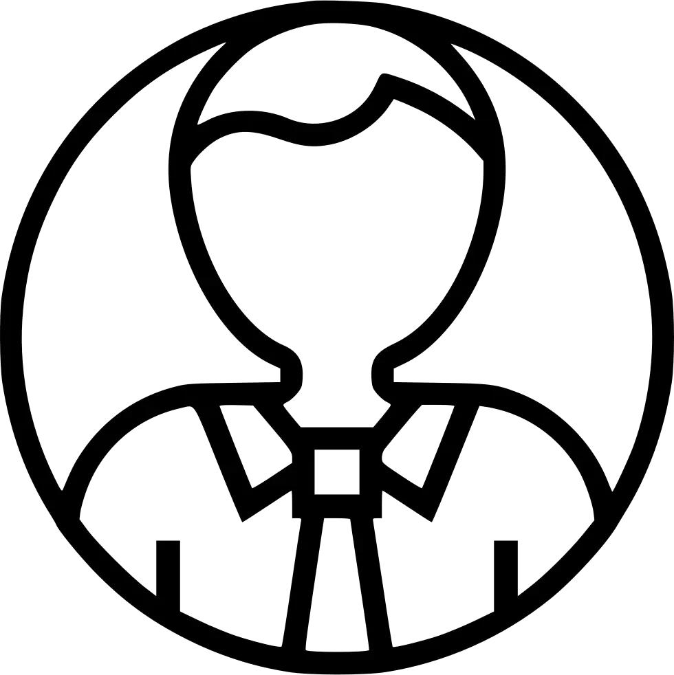Simple Person Icon in Black Outline