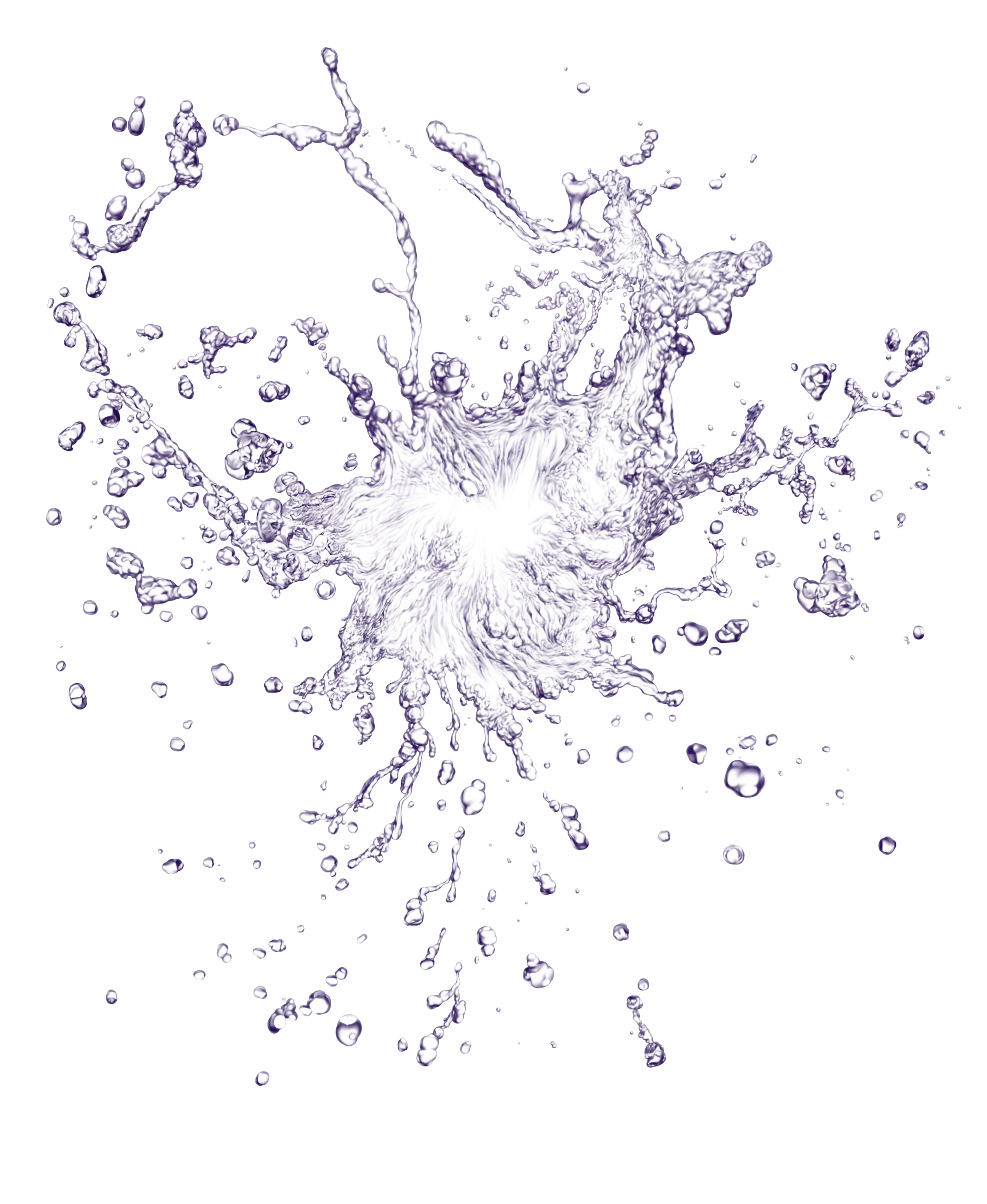 Transparent Water Splash Effect in Motion