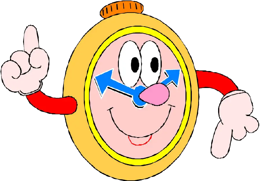 Cartoon Clock with Arms