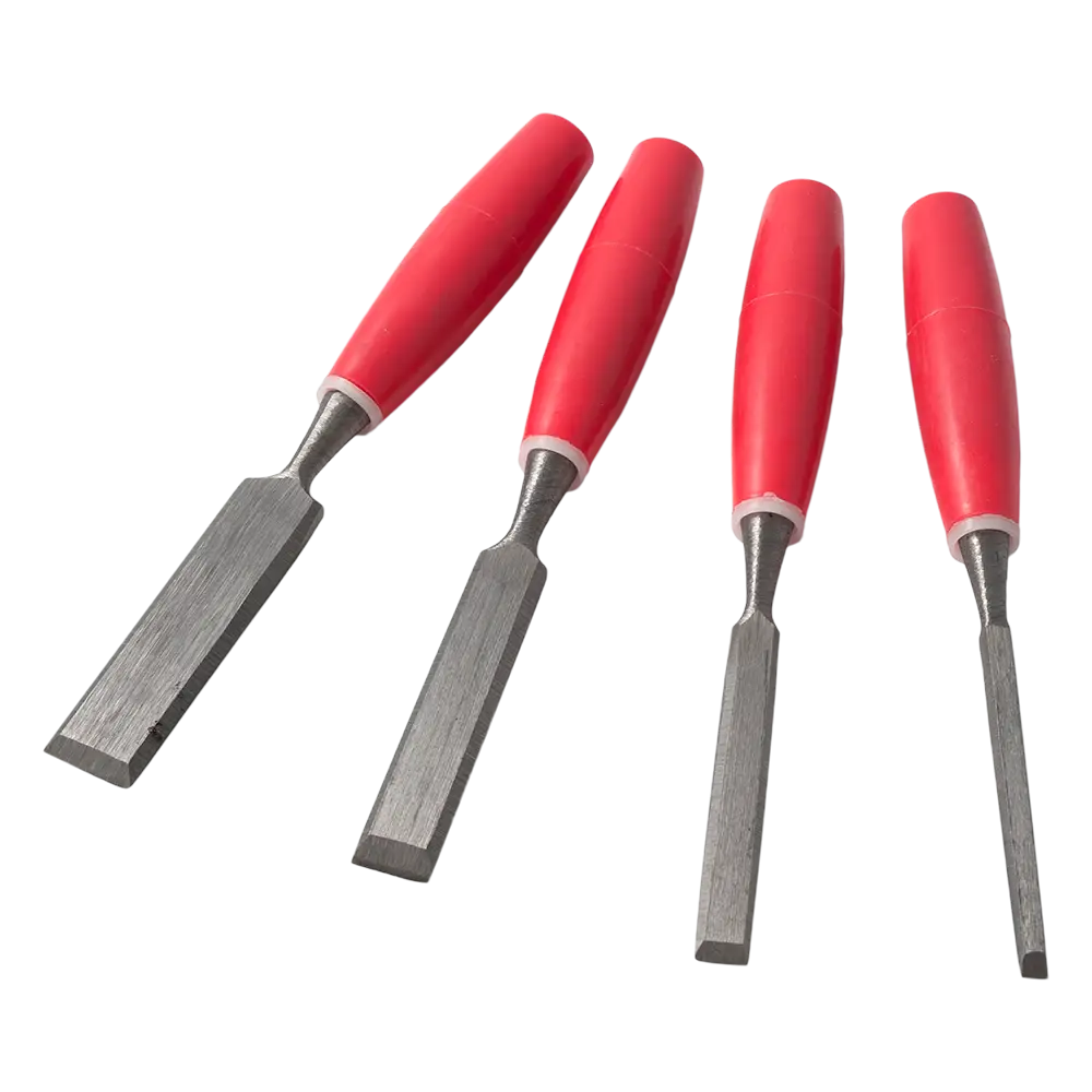 Set of Red Handled Chisels