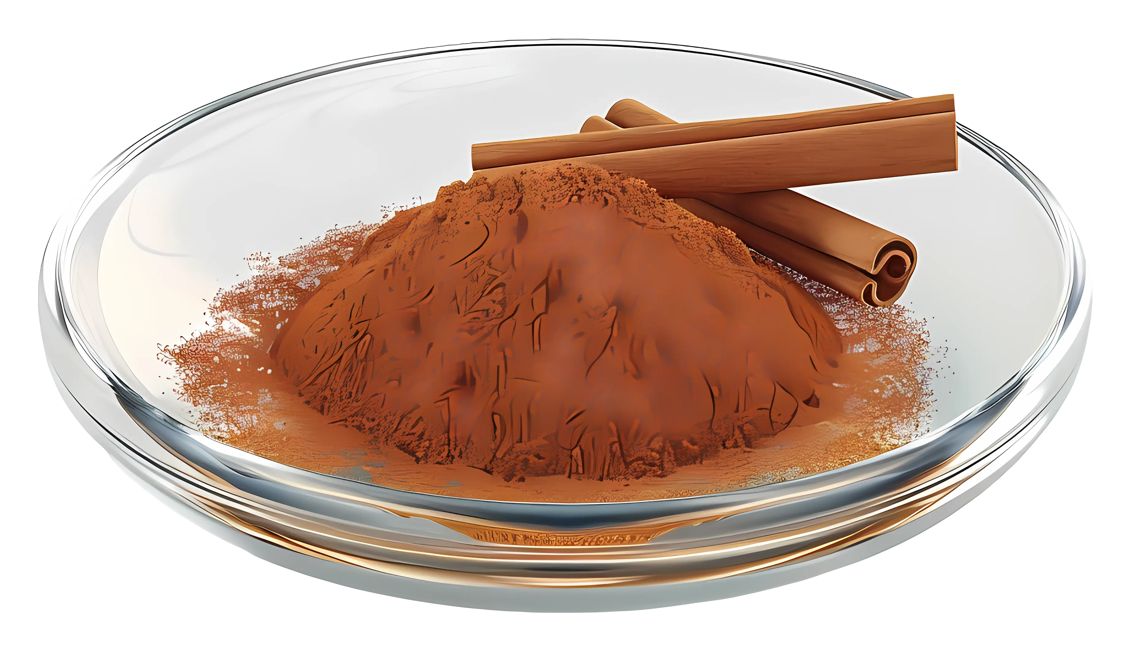 Cinnamon Powder and Sticks on Display Plate
