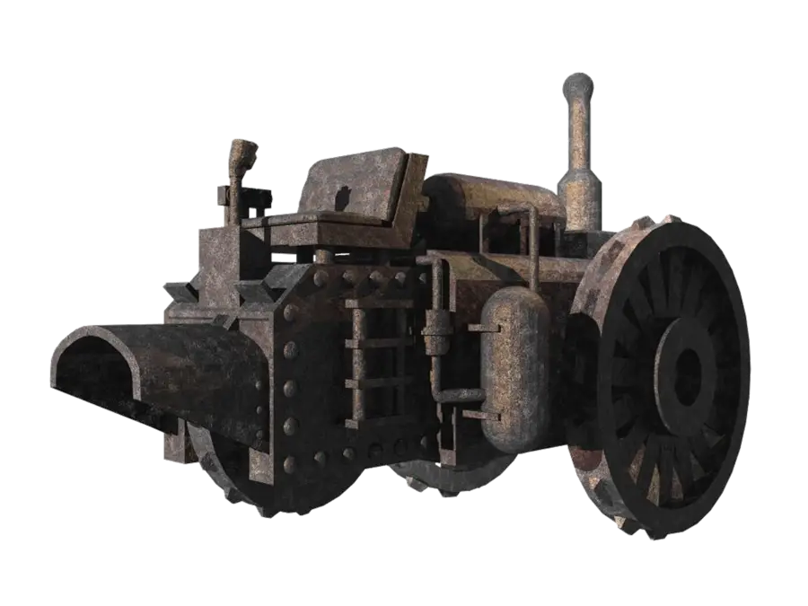 Vintage Steamroller Machine for Road Construction