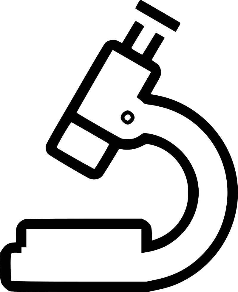 Outline Illustration of a Microscope