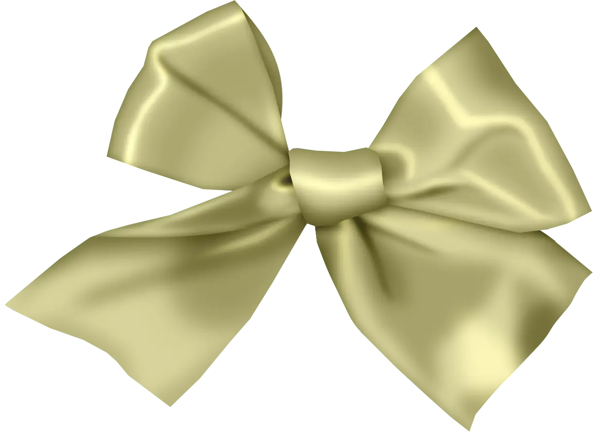 Elegant Golden Ribbon Bow Decoration