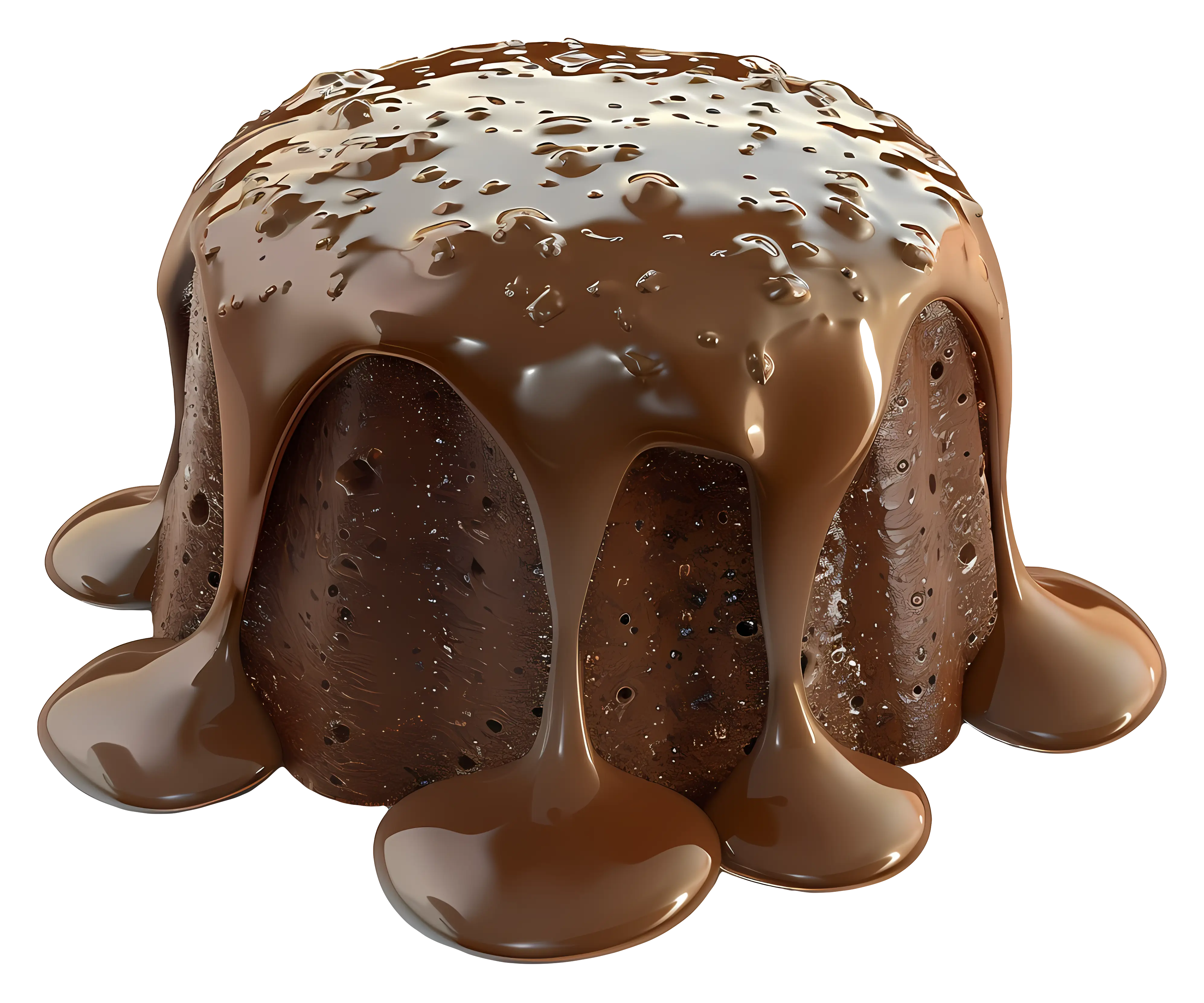 Chocolate Cake with Sauce Topping