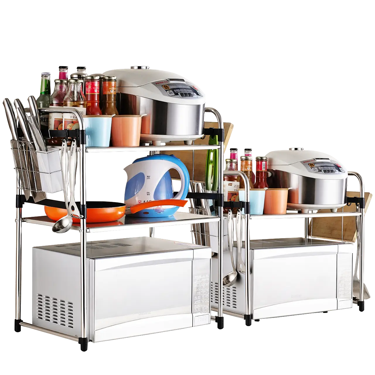 Kitchen Storage Racks with Utensils