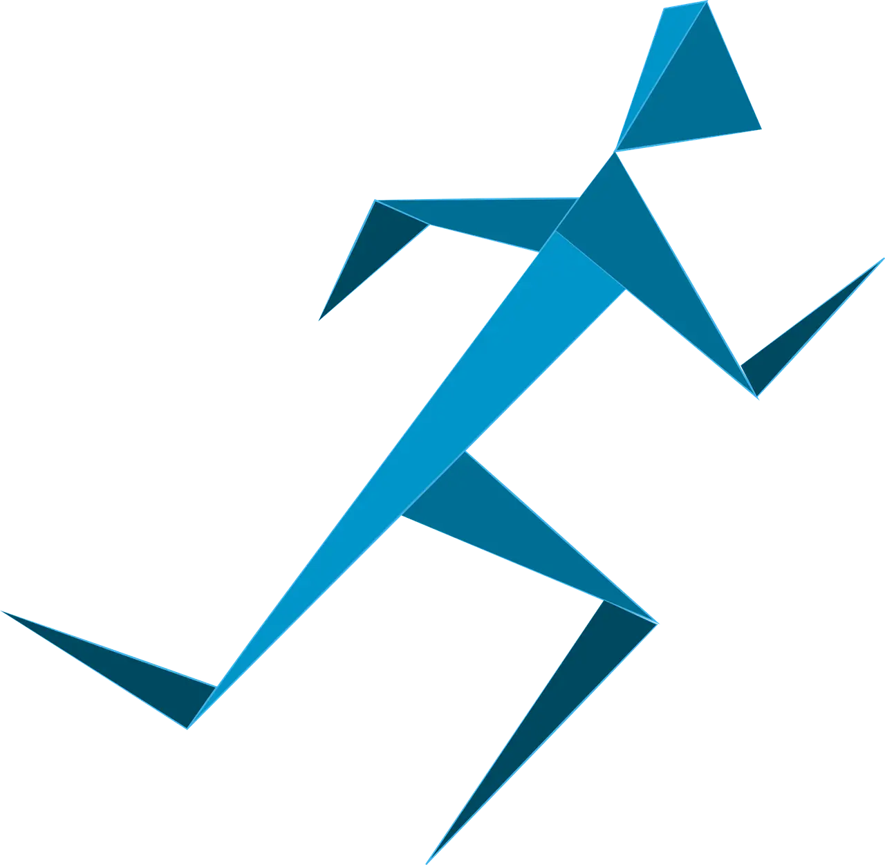 Geometric Running Figure
