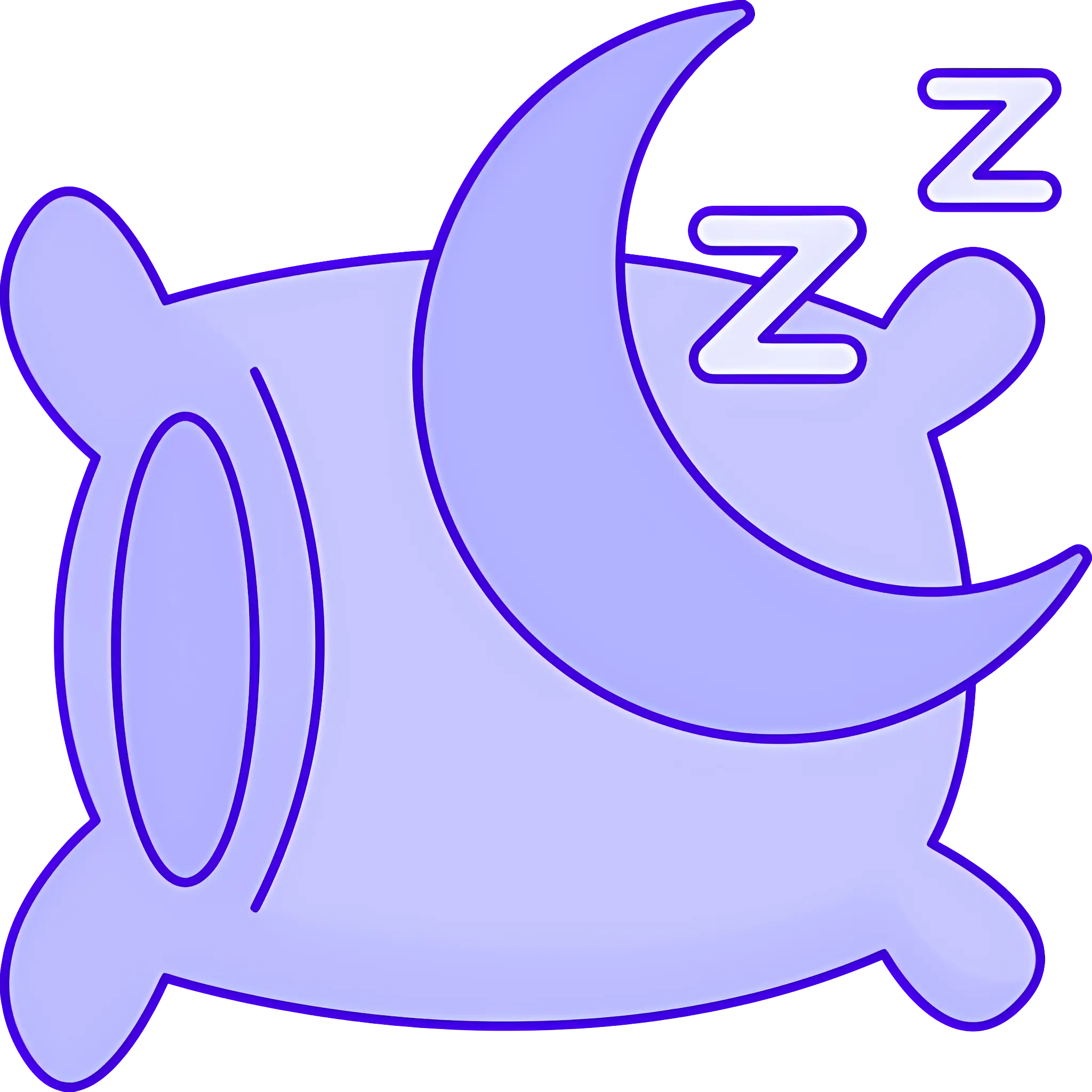 Pillow with Moon and Zzz for Restful Sleep
