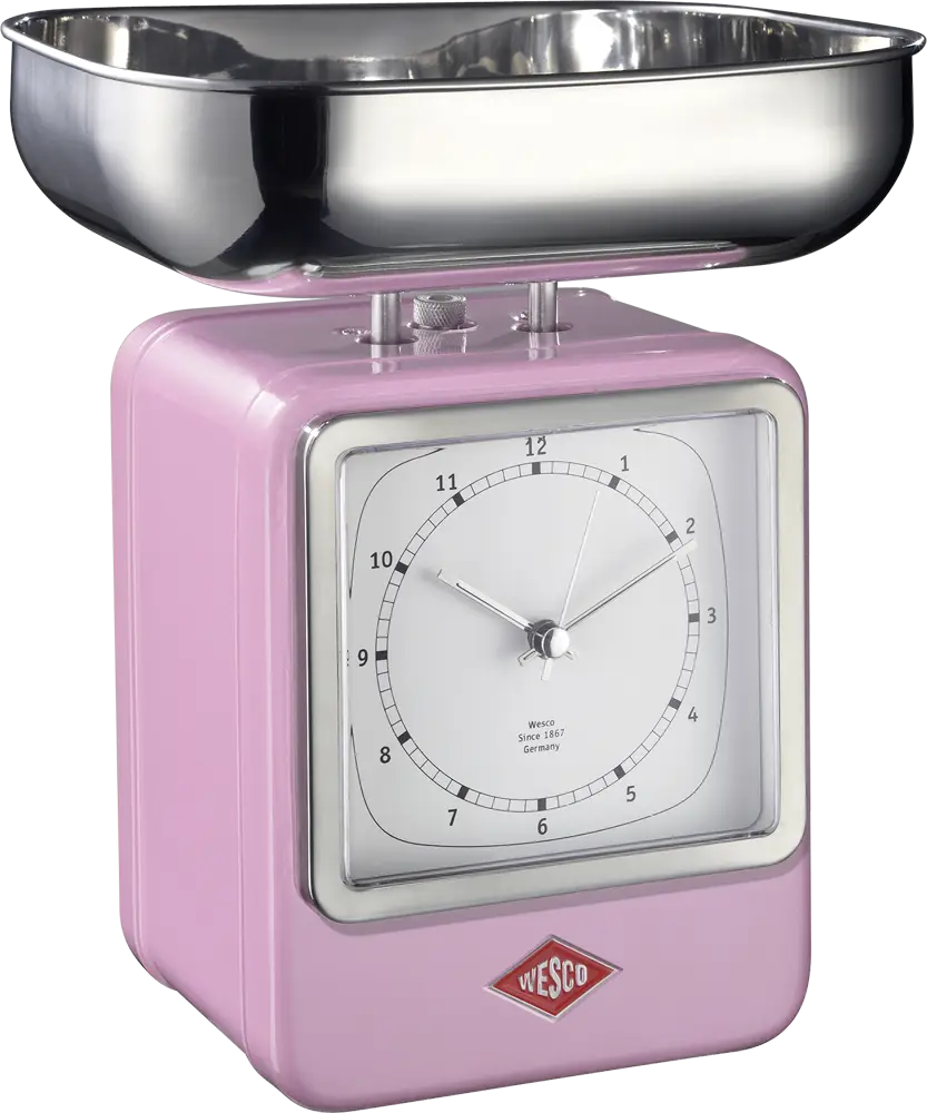 Pink Kitchen Scale with Stainless Steel Bowl