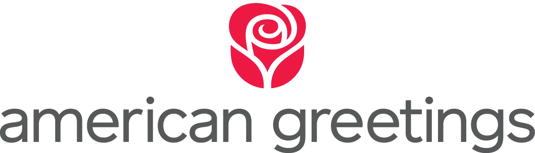 American Greetings Logo with Red Rose
