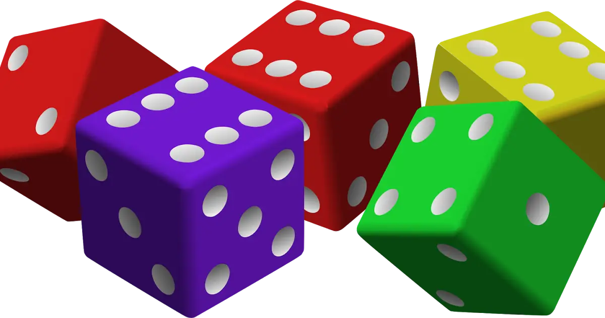 Colorful Dice for Board Games