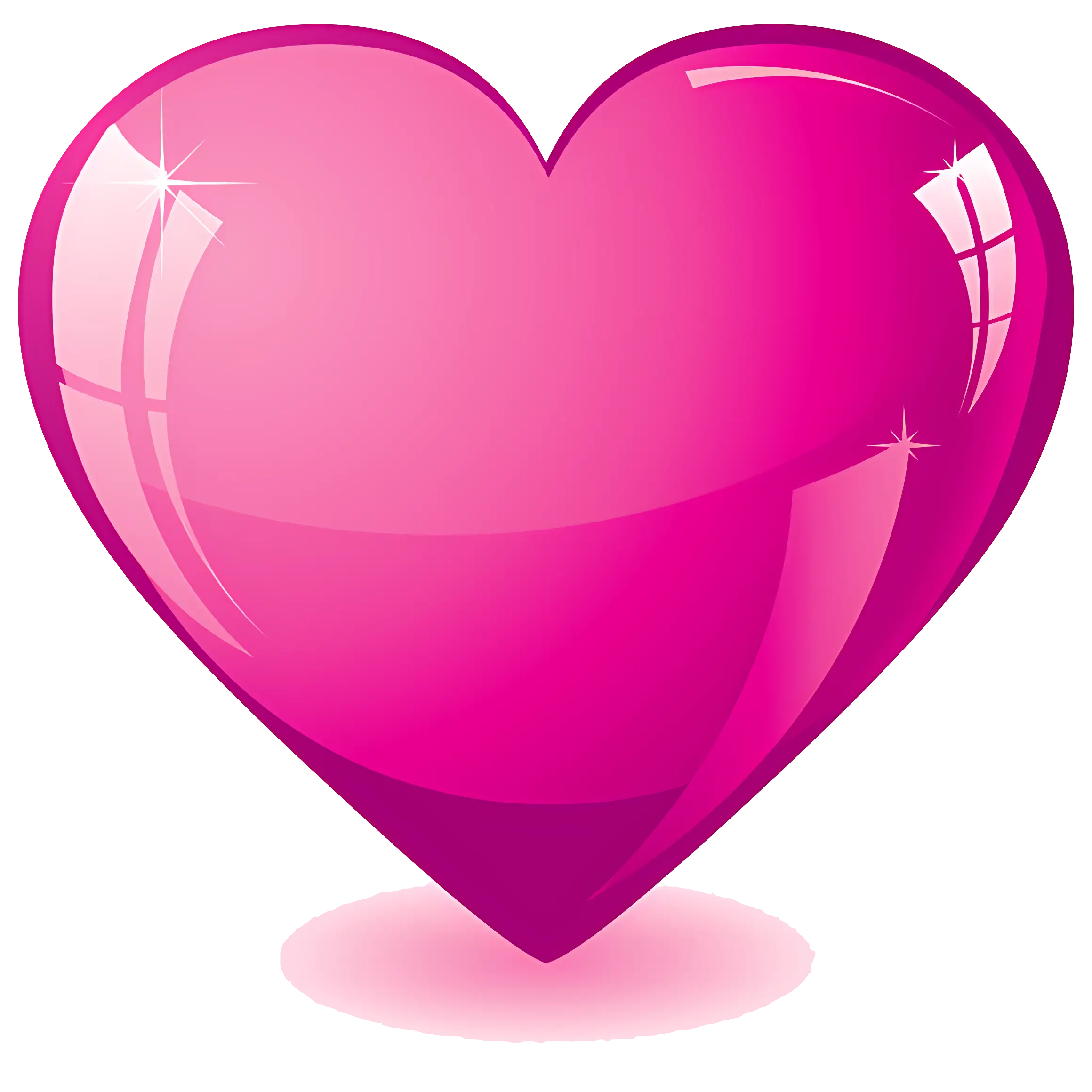 Shiny Pink Heart for Valentine&#039;s Day