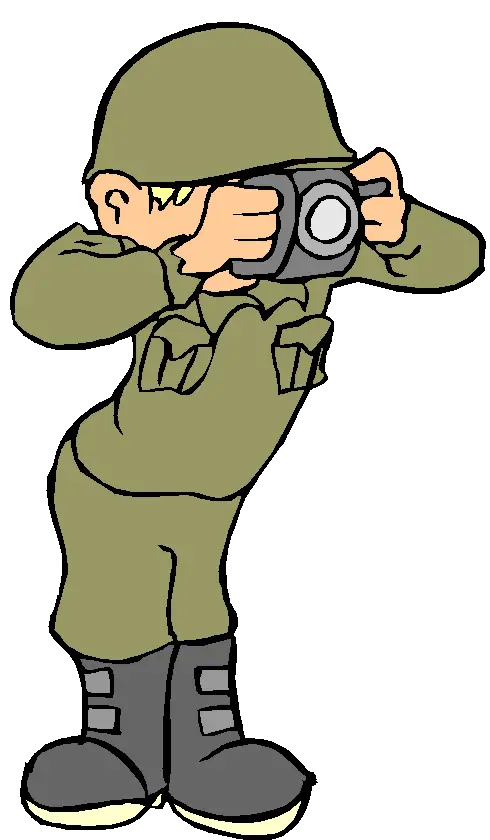 Cartoon Soldier with Camera