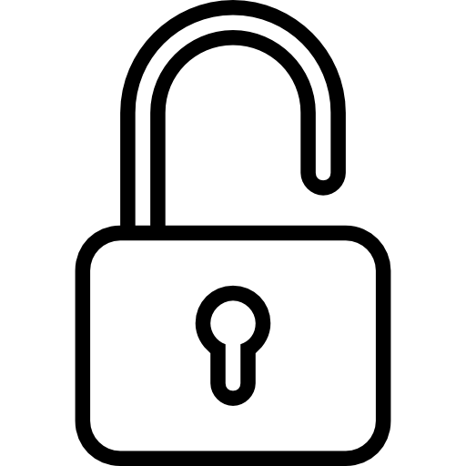 Unlocked Padlock Security Icon