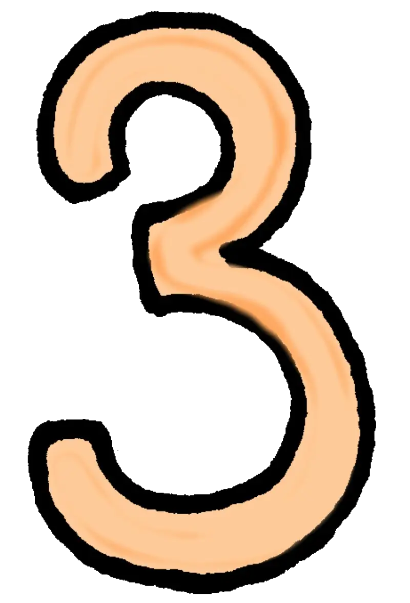 Number Three Illustration