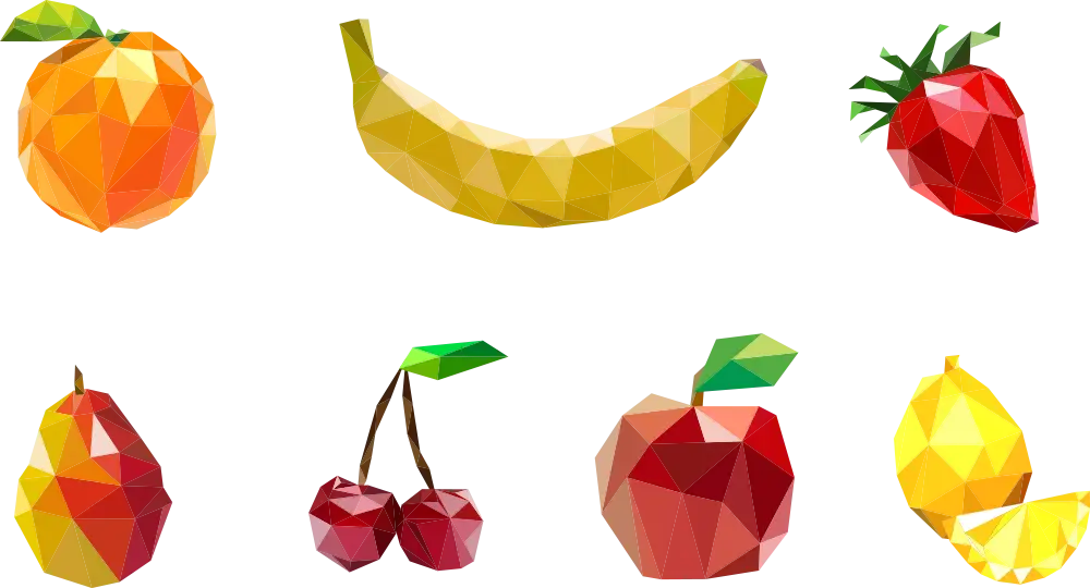 Colorful Polygonal Fruits