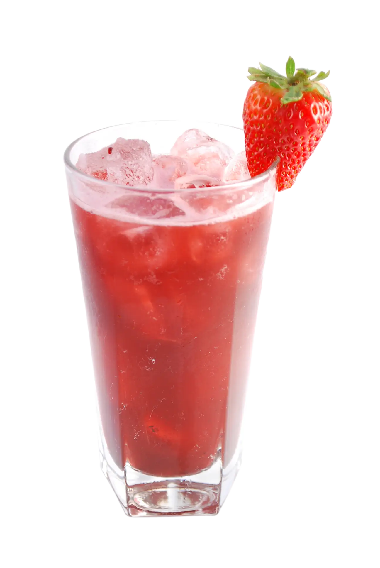 Refreshing Strawberry Drink with Ice