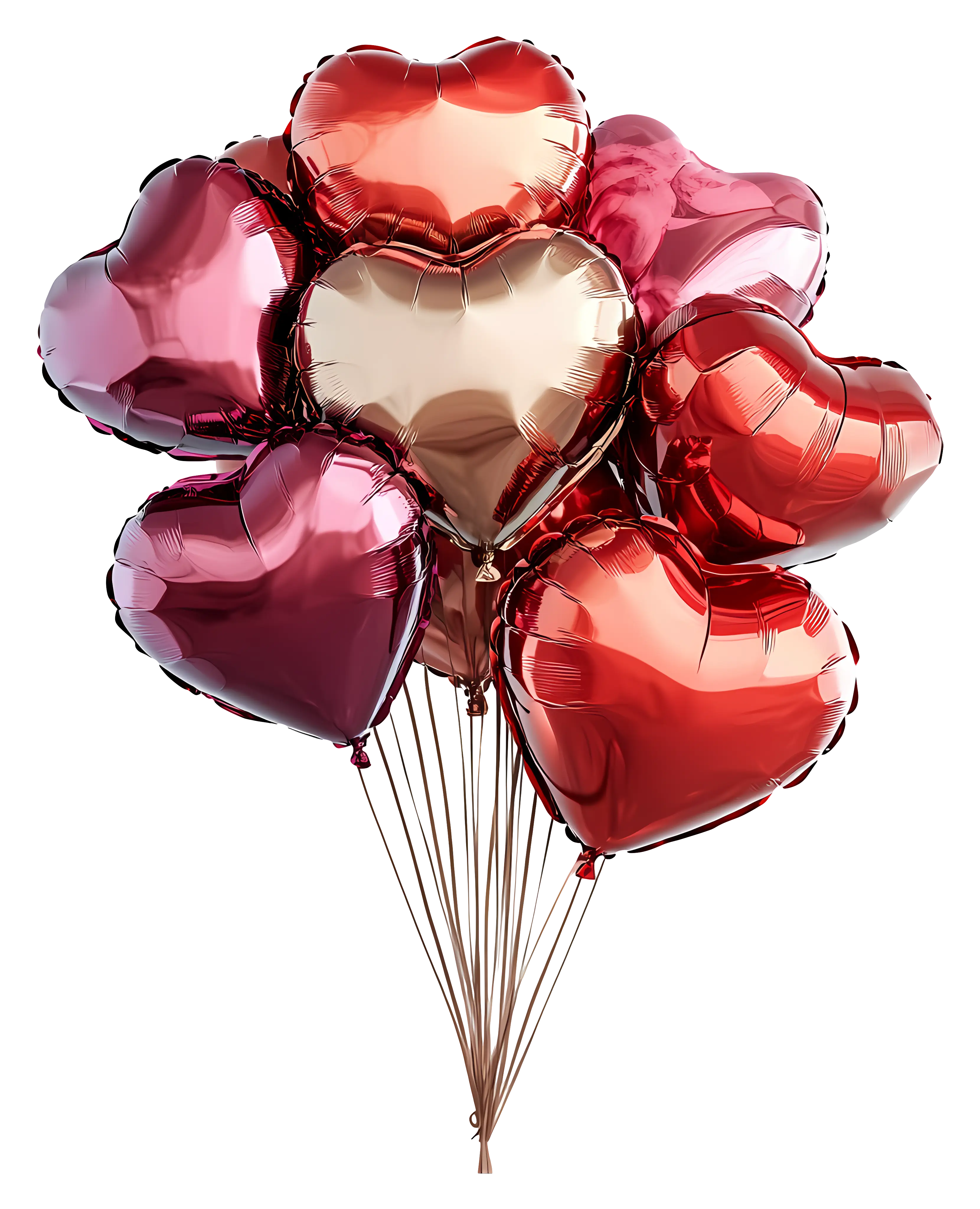 Colorful Heart Balloons for Celebrations
