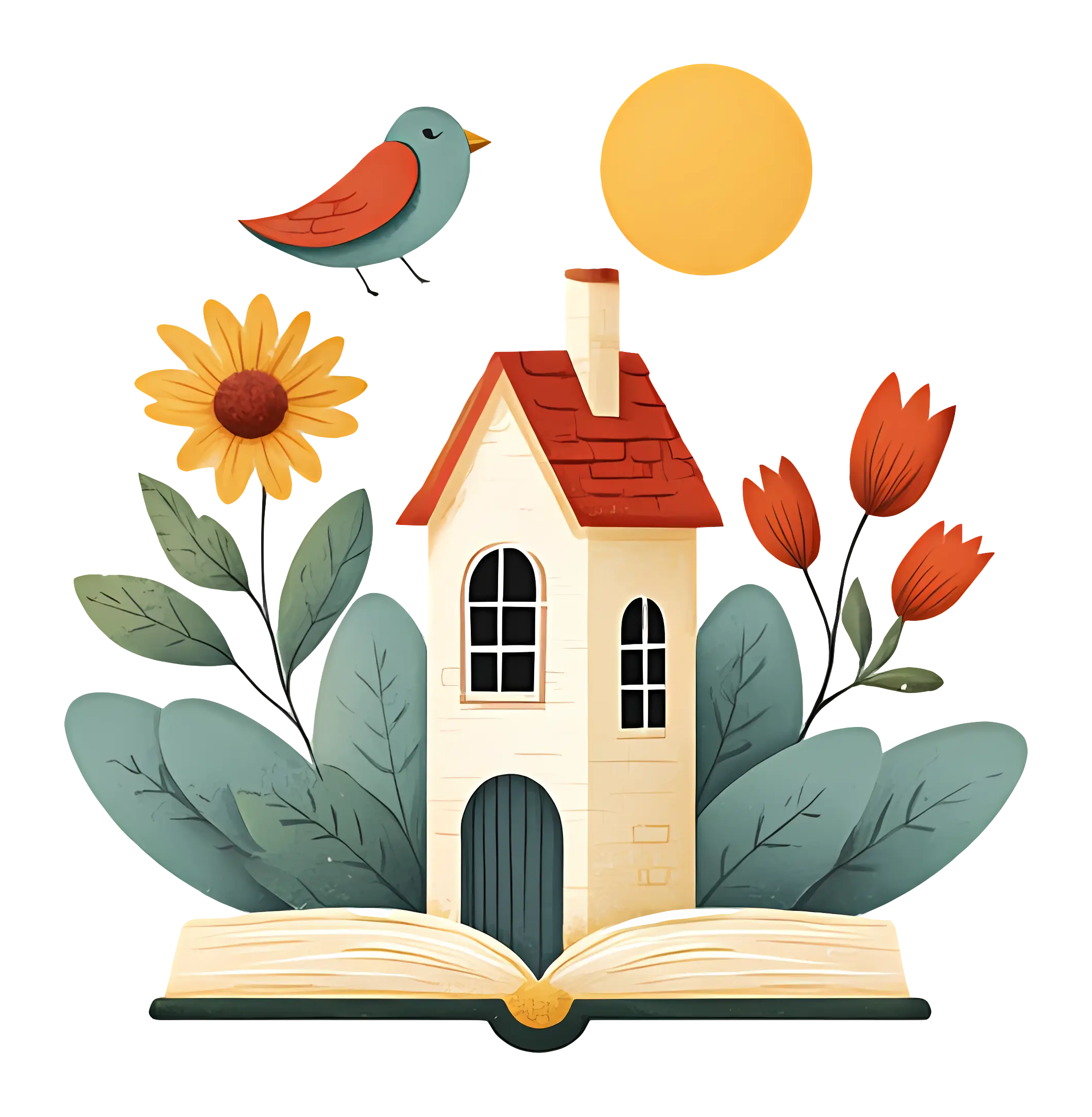 Small cute doodle house