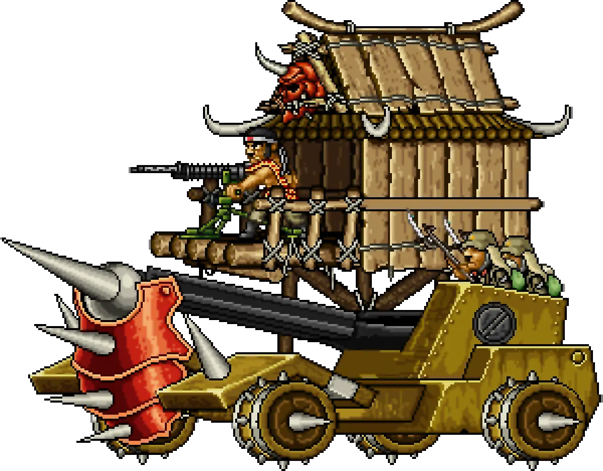 Spiked Military Vehicle with Soldiers