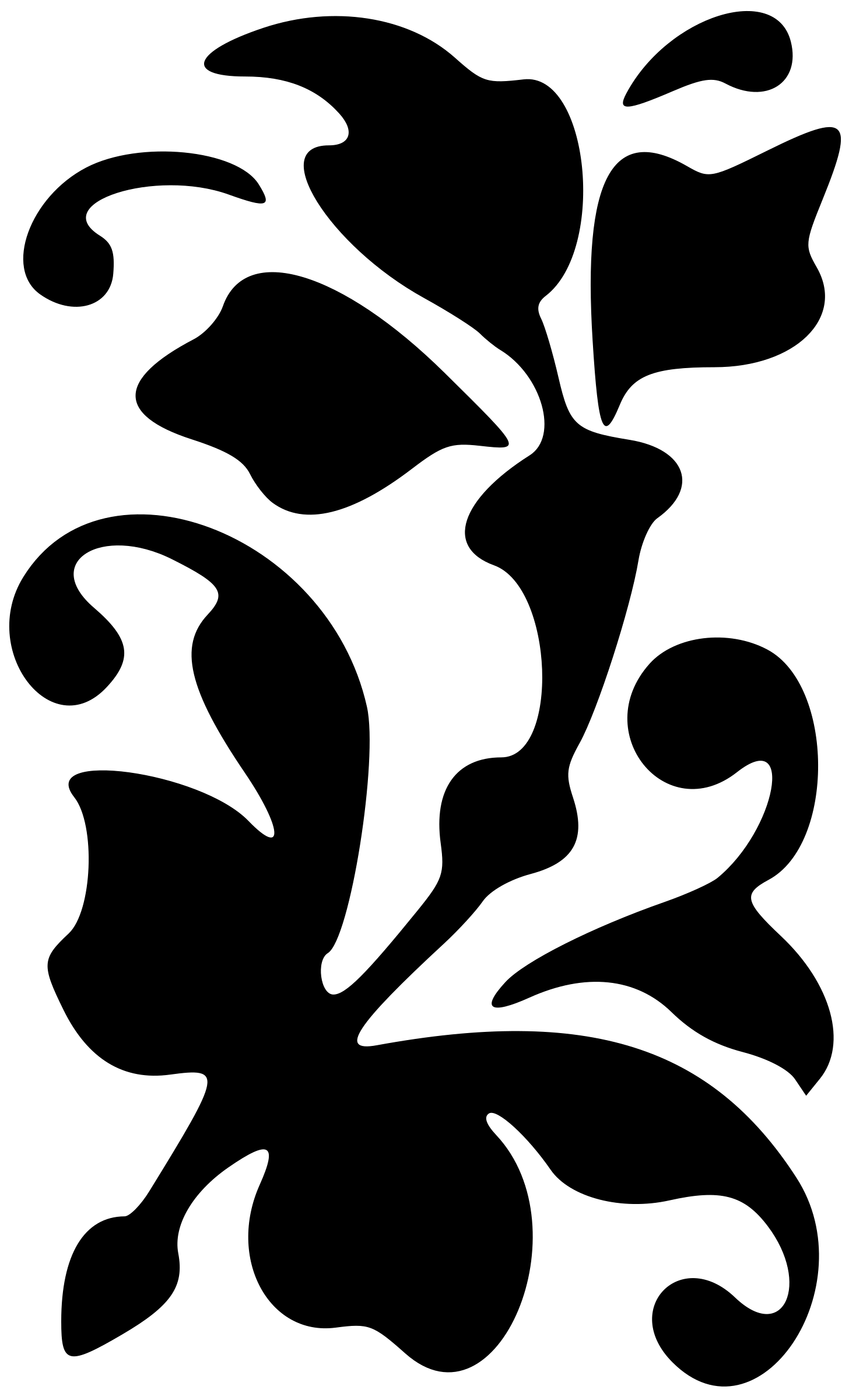 Black Decorative Leaf Silhouette